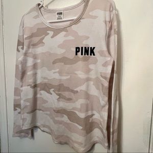 Medium PINK VS Neutral Color Camo Long Sleeve